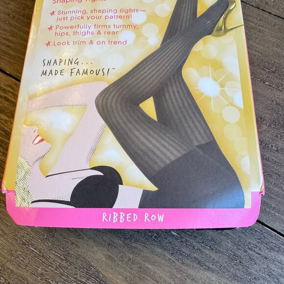 Spanx Women's Size G Plus Size Semi Sheer Ribbed Star Power Shaping Tights NEW - Picture 3 of 7